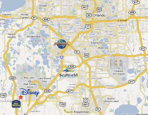 Best Western Lakeside Location & Map